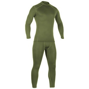 Men's mid-season thermal base layer set, featuring enhanced moisture-wicking properties and a stretchy fit, made of 100% polyester, 2-piece “BASE LEVEL 2” set