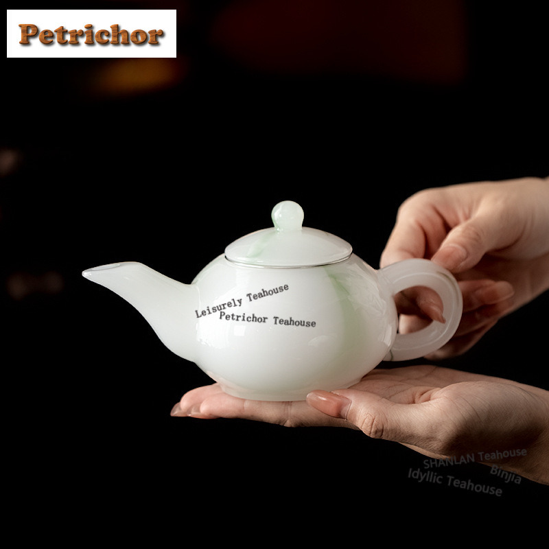 白翡翠皇帝緑釉ティーポットクリエイティブ茶注入器ポットティーメーカーケトルストレーナー付きウーロン茶ティークラフト用品
