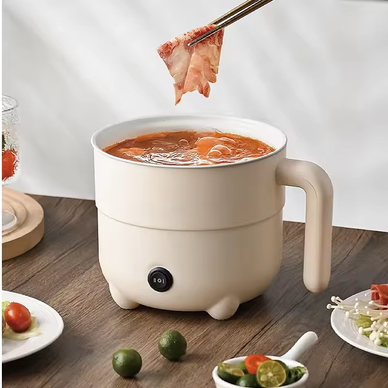 多機能電気調理鍋 2 ギアノンスティック炊飯器 2L 鍋食品スープビーフン卵フライヒーターパン 220V