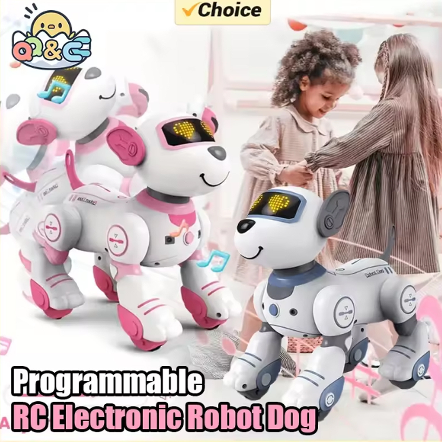 2.4 グラムワイヤレスリモコンインテリジェントロボット犬多機能プログラマブルスタントリモコン犬電子ペット動物