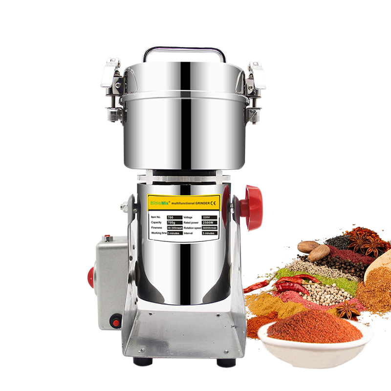 BioloMix ドライフード グラインダー ミル 800 グラム 700 グラム - 穀物スパイス ハーブ シリアル コーヒー グラインダー 小麦粉粉砕用製粉機