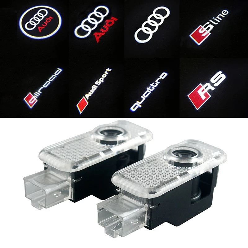 アウディ A3 A4 B8 8P 8V A6 C7 A5 Q5 B7 B6 B9 SLINE QUTTRO RS Q3 Q7 S3 S4 S5 S6 S8 車のドアウェルカムライト LED HD プロジェクターランプ