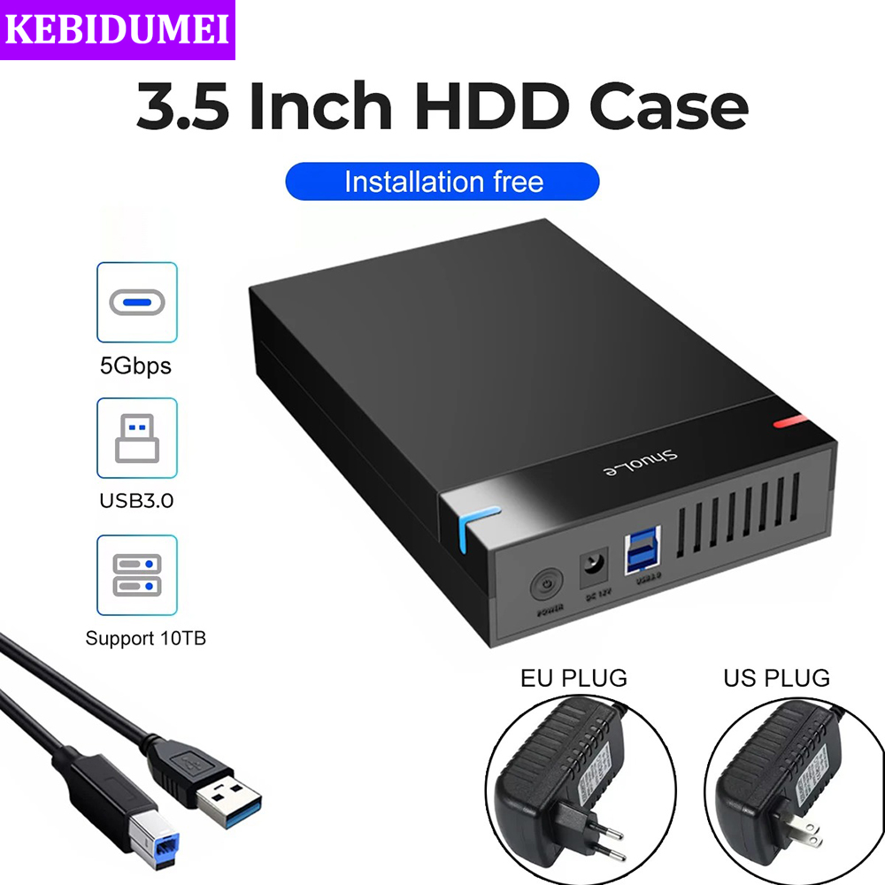 2.5/3.5 インチ HDD ケース USB3.0 ハードドライブエンクロージャ SATA から USB 3.0 外部ハードドライブリーダー 10TB アダプター PC ラップトップ用