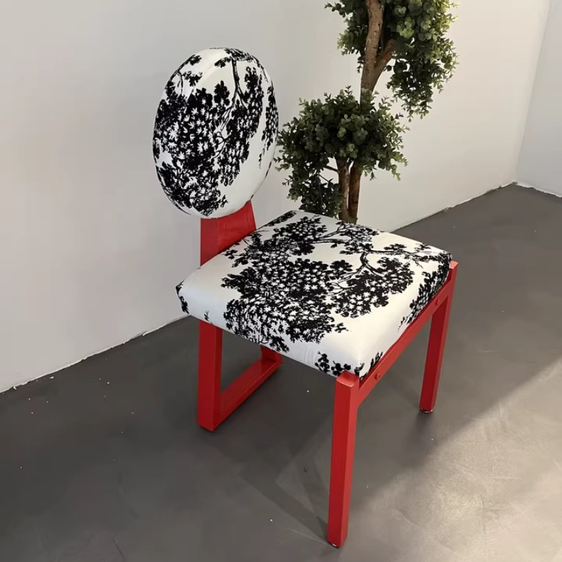 ミッドセンチュリーモダンダイニングチェアデザイナー背もたれシートライト高級レセプションチェア高弾性スポンジドレッシングスツール