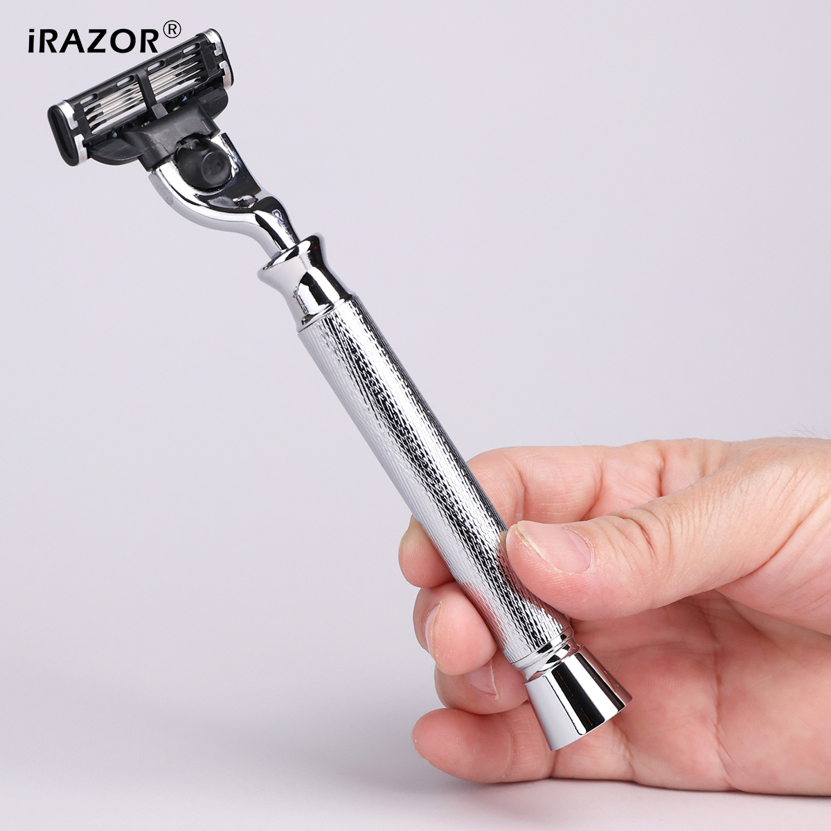 iRAZOR クラシック メンズ ヒゲシェービング マニュアル カミソリ 3 層マッハ 3 トリプルブレード グルーミング ツール付き
