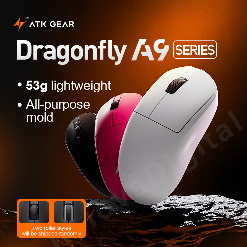 ATK Dragonfly A9 ウルトラワイヤレスゲーミングマウス PAW3950 超軽量トライモード人間工学に基づいた E スポーツゲーマー FPS マウス A9 SE プラス