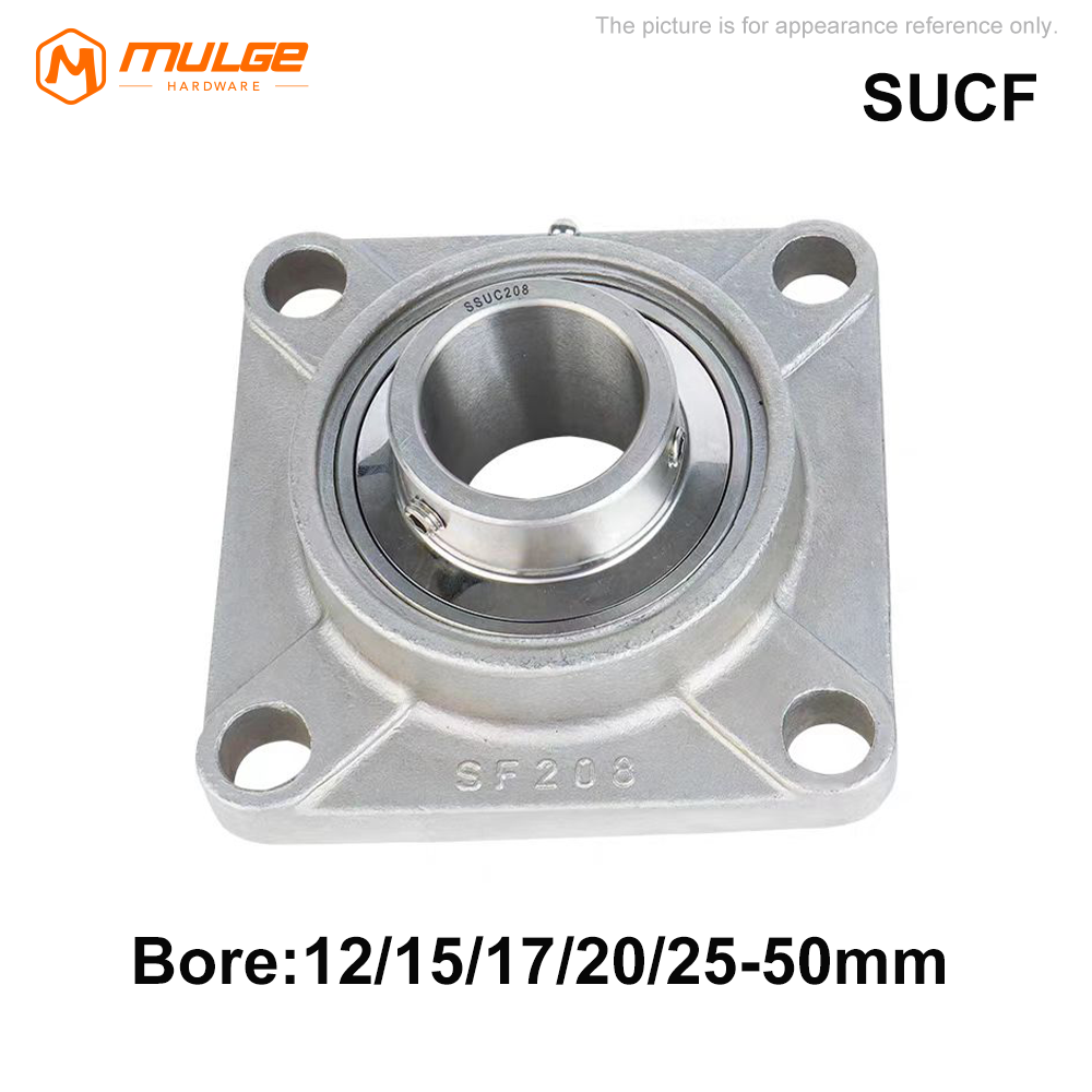 304 ステンレス鋼インサートベアリング角ベース SUCF201 SUCF202 SUCF203 SUCF204 SUCF205 SUCF206 SUCF207 SUCF208 SUCF209 SUCF210