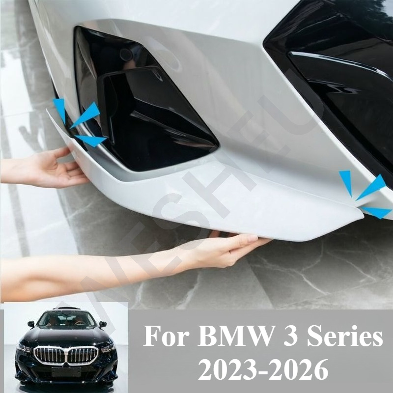 Bmw 3 シリーズ 2023-2026 フロントバンパーコーナーガードフロントリップスプリッターアンチスクラッチ装飾ストリップ外装修正されたアクセサリー