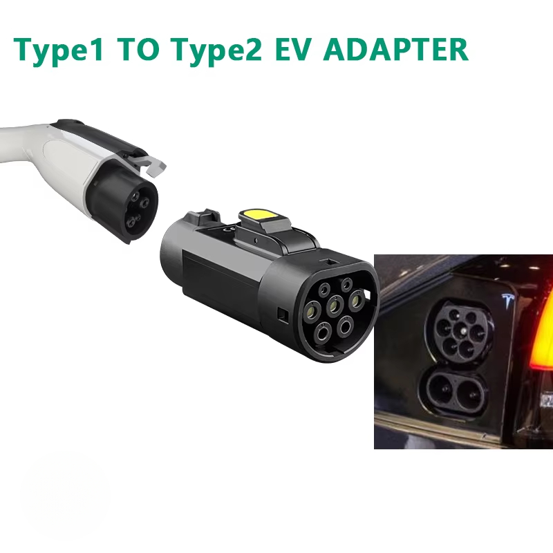 タイプ 1 - タイプ 2 EV 充電器アダプタ 32A EV 充電器コネクタ SAE J1772 - 電気自動車充電用タイプ 2 アダプタ