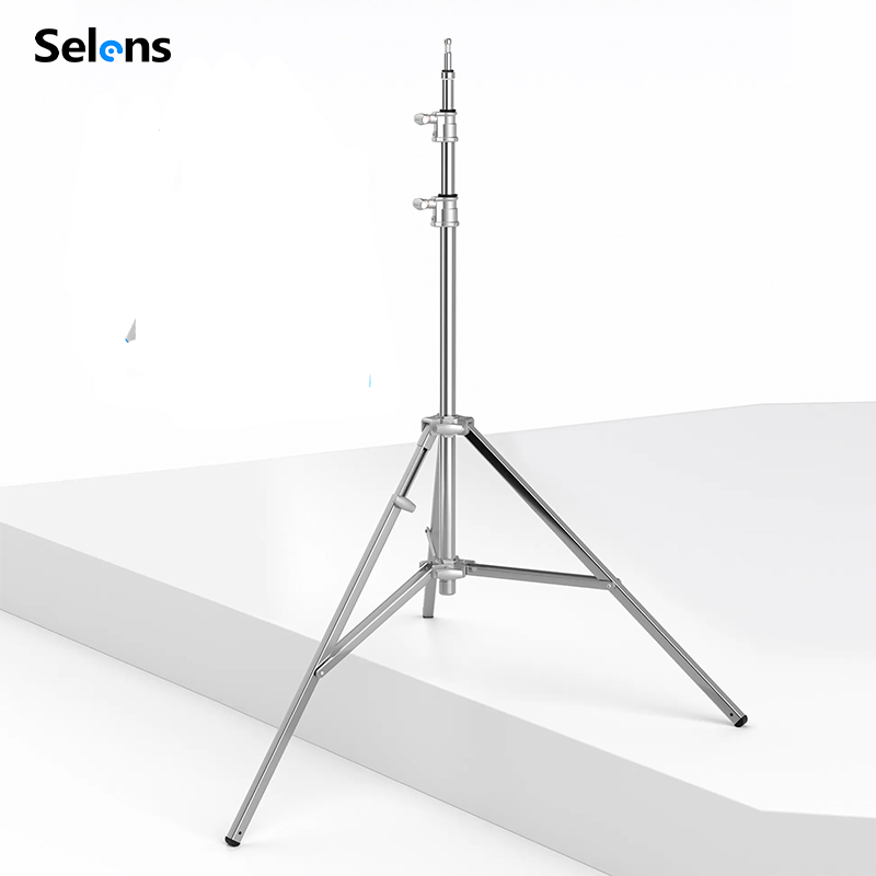 Selens ヘビーデューティ三脚ステンレス鋼 2.2/3 メートル折りたたみ滑り止めランプスタンド 10 キロ負荷ソフトボックス写真スタジオライト