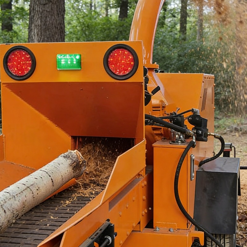 Customized Diesel Disc Hydraulic Wood Chipper Auto Feed Branch Shredding Farm Wood Processing