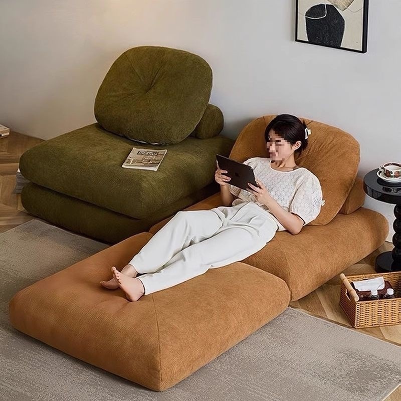 Living Room Sofa 2 modules Sofa Bed Leisure Lazy Single Sofa Bed Soft Bag Lazy Tatami Living Room Folding Chairs Room Furniture