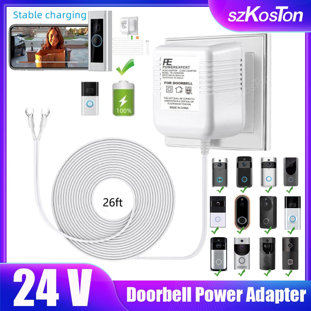 24V ユニバーサル電源アダプタ AC 変圧器充電器 EU/米国/英国プラグリング Wifi スマートカメラビデオドアベルインターホンドアベル