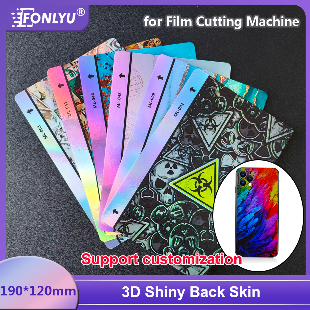 FONLYU 3D 光沢のあるエンボス加工バックスキンステッカー保護フィルム背面膜カバー携帯電話用ヒドロゲルフィルム切断機