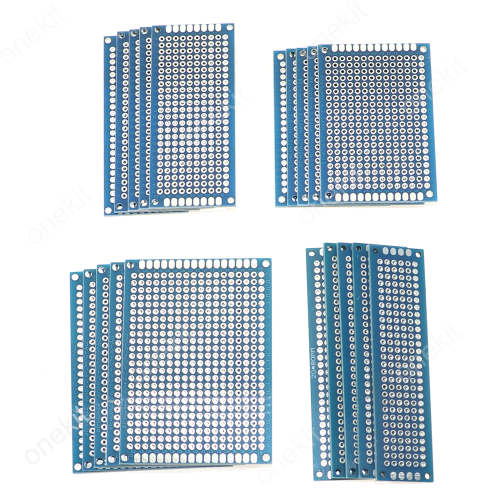 20 ピース/ロット 2X8 3X7 4X6 5X7 5 個各ブルー PCB プロトタイプボード回路 Protoboard ユニバーサルストリップボードプロトタイピング Veroboard
