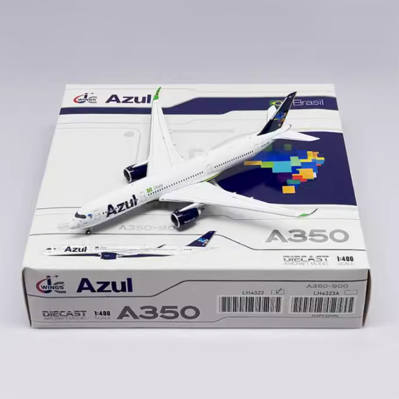 JC Wings ダイキャスト 1:400 スケール A350-900 アズール航空 PR-AOY LH4323 航空機シミュレーション合金完成品お土産ホビーコレクション