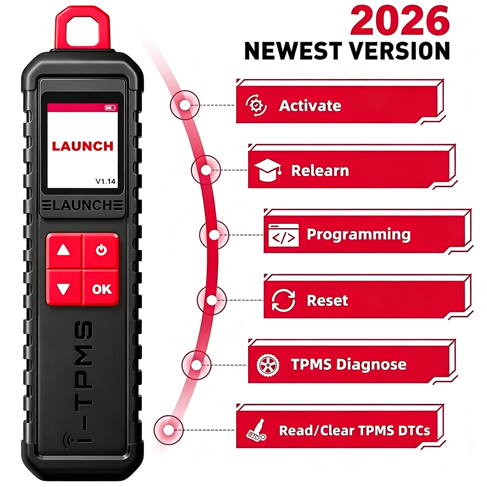 LAUNCH X431 I-TPMS タイヤ空気圧診断ツール 315MHz/433MHz TPMS センサープログラミング学習 I-TPMS アプリ診断を起動