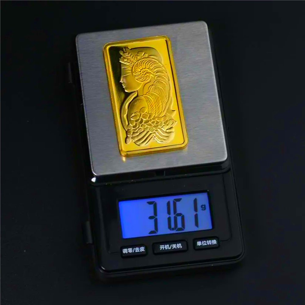 24K スイスの富の女神ゴールドバー記念コインゴールドコイン工芸品コレクションゴールドメッキバー
