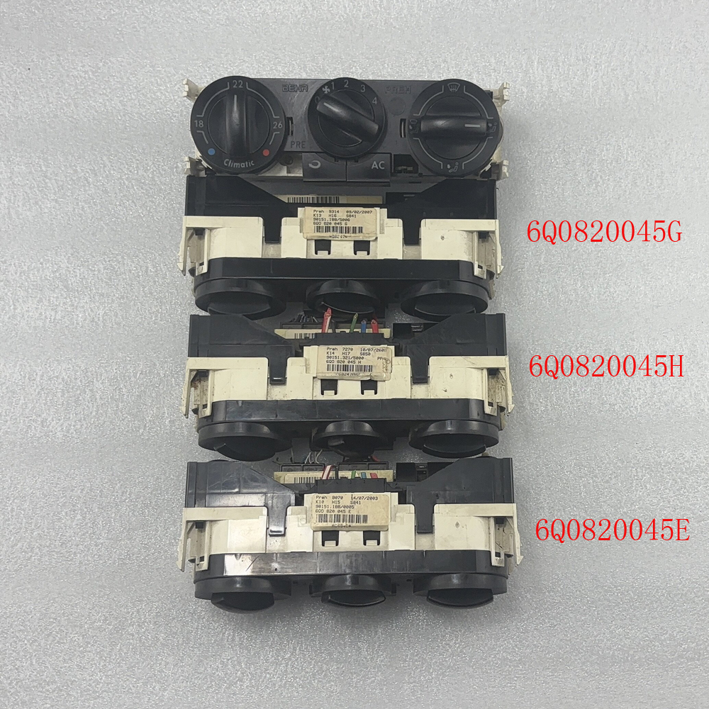 車オリジナル取り外し使用マニュアル A/C ヒーター気候制御パネルユニットスイッチ 6Q0820045G 6Q0820045H 6Q0820045E VW ポロ
