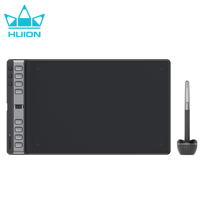 Huion Inspiroy 2 L 10.5 x 6.56 インチグラフィックタブレット描画 H1061P PenTech3.0 デジタルスタイラス PW110 スクローラー 3 グループキー付き