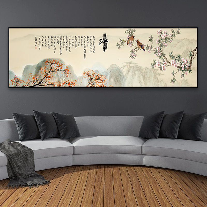中国スタイルの花と鳥アート風景キャンバス絵画壁アート写真ポスターやプリントリビングルームの家の装飾