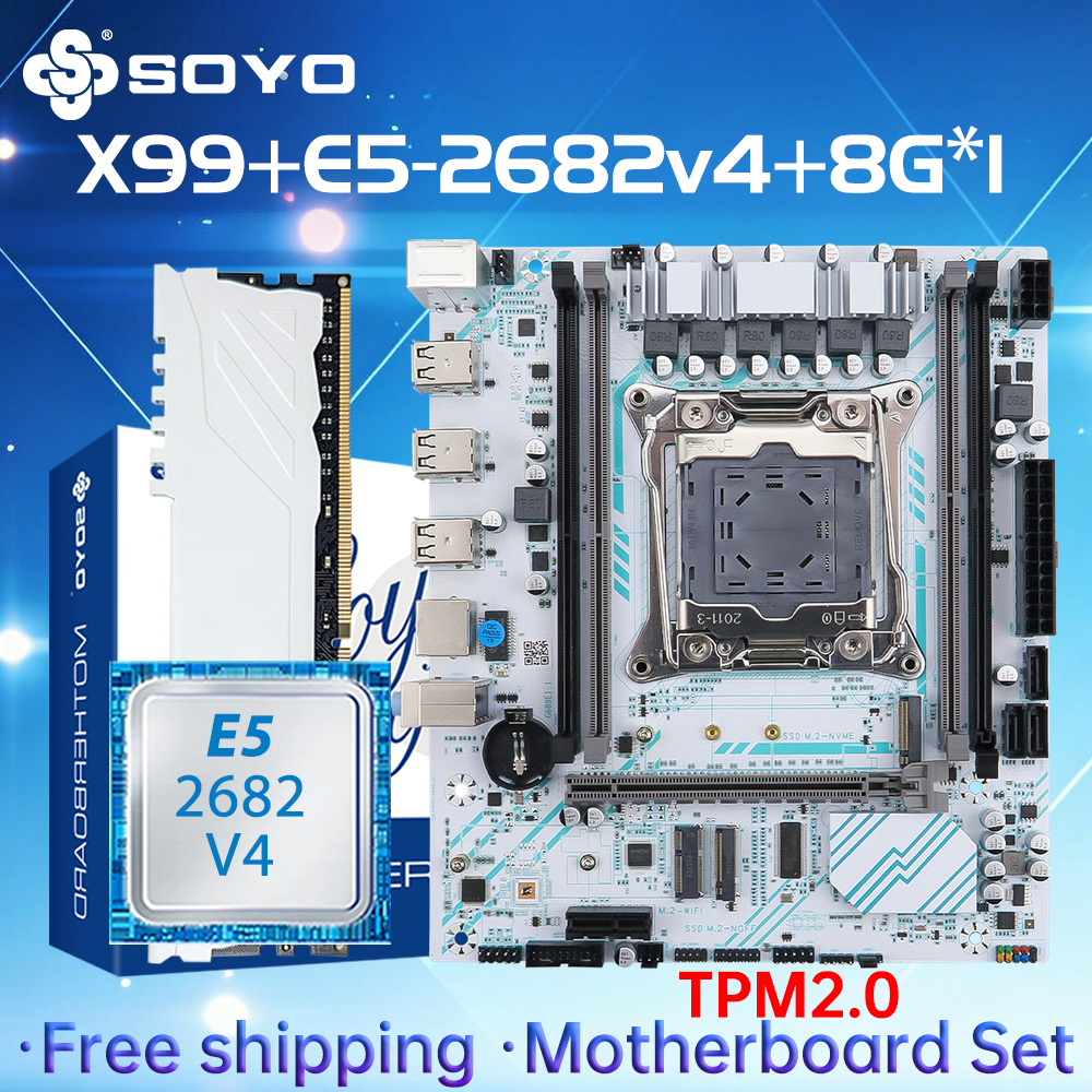 SOYO X99 C612 ゲーミングマザーボードセット Intel Xeon E5 2682 V4 CPU 搭載