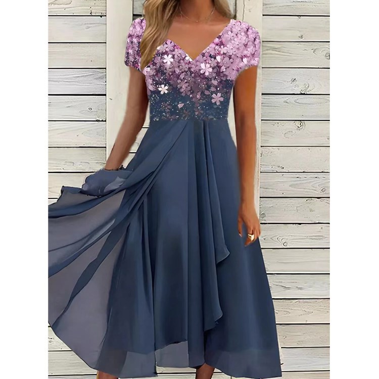 女性のドレスシフォンエレガントなレースのパッチワークドレスカットアウトロングドレスブライズメイドイブニングドレス Vestidos 2025