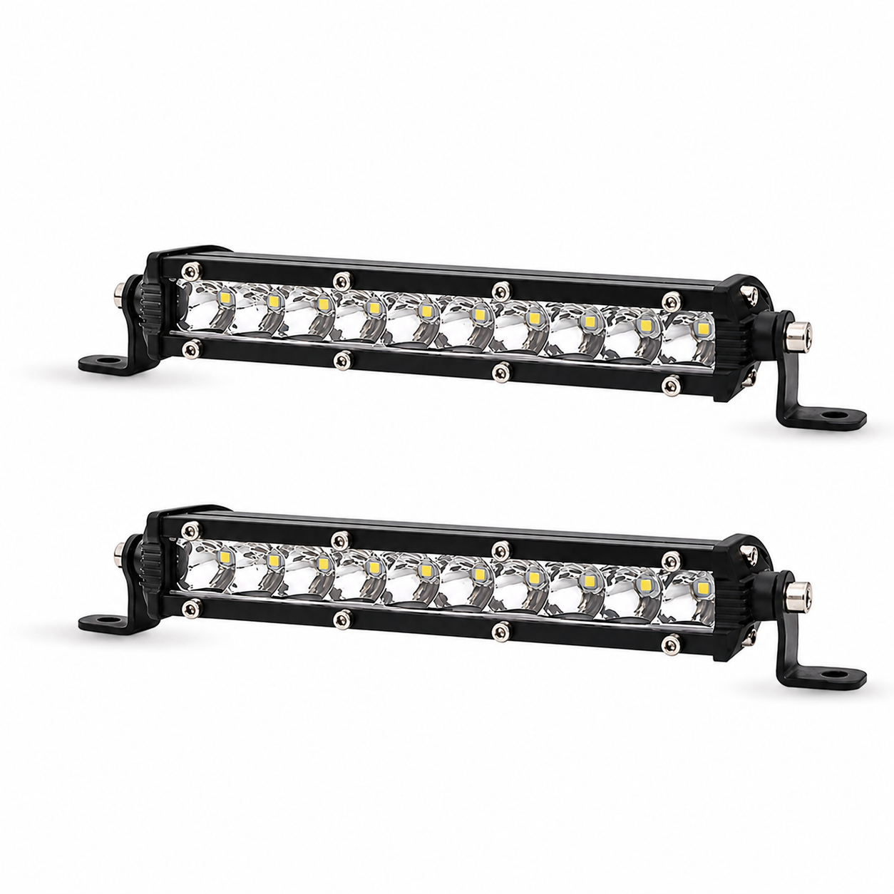 7 インチスリム LED ライトバー 12V 24V 単列スポットフラッドコンボワークライトトラック 4x4 ATV SUV UTV ボート車オフロード運転霧用