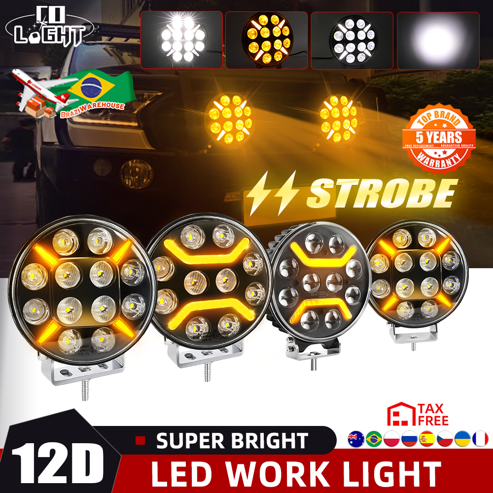 CO LIGHT 9 インチオフロード使用 Led ワークライト 12V 24V 黄白 Led DRL E9 オフロードフォグランプトラック 4X4 4WD カーアクセサリー