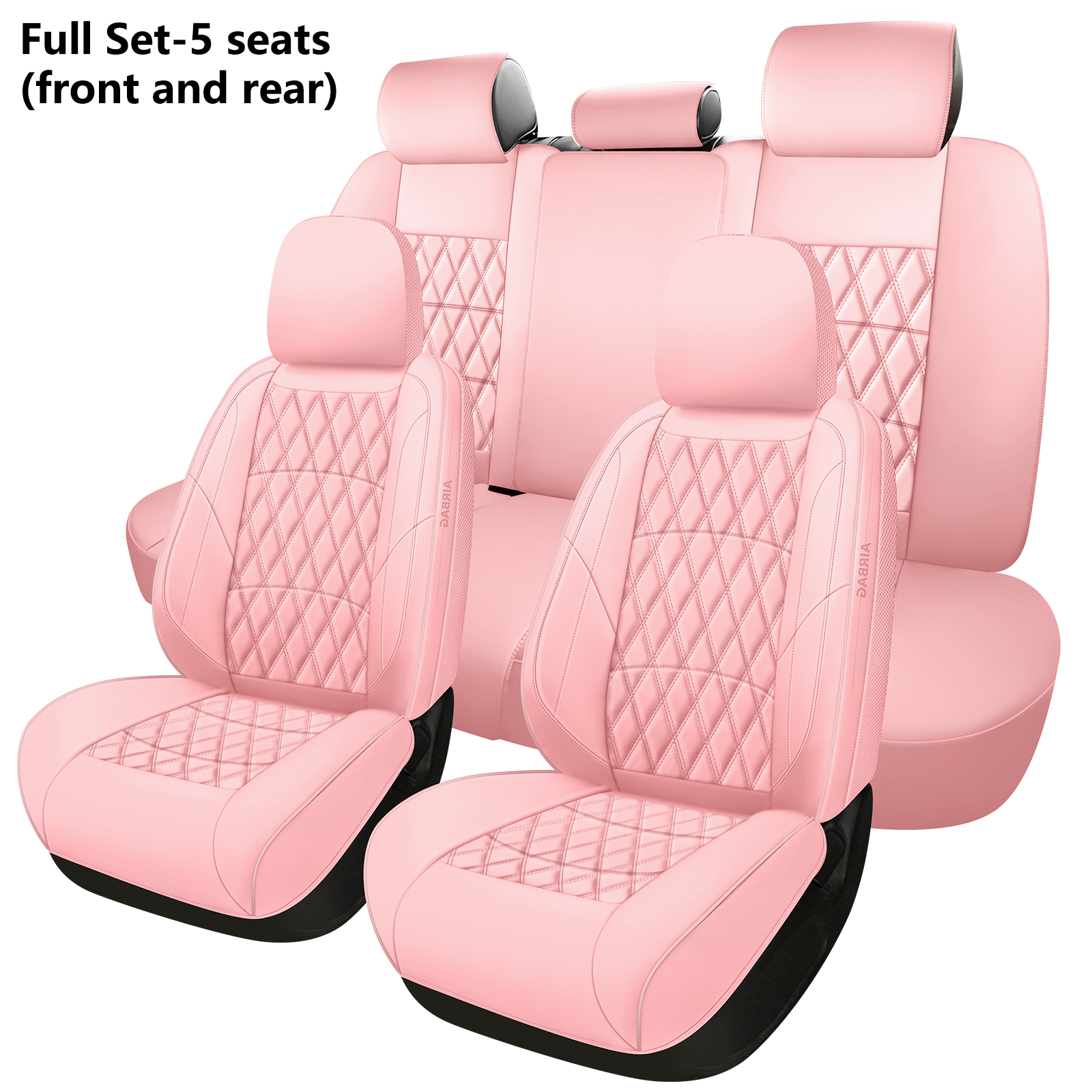 C03-ピンク 5人乗りカーシートカバー ユニバーサルフルサラウンドカーシートカバー 95%の車両モデルに適合 カーアクセサリー 運転席カバーまたは助手席カバー オールシーズンユニバーサルパッド