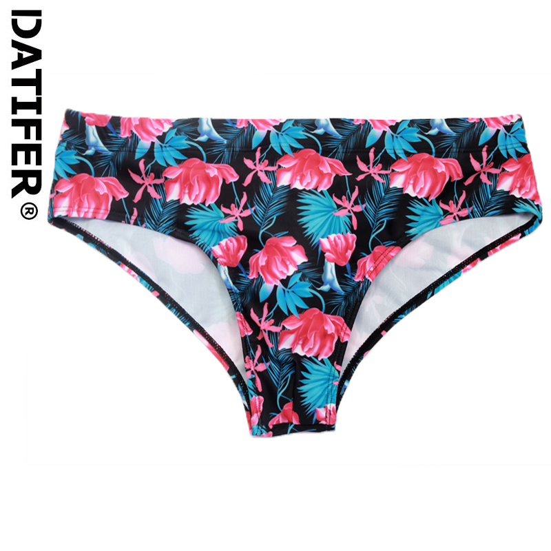 Datifer 2026 夏メンズ水泳パンツリムーバブルパッドプリントブリーフ低セクシーなビキニサーフィンビーチマイヨ · デ · ベインオムショーツ