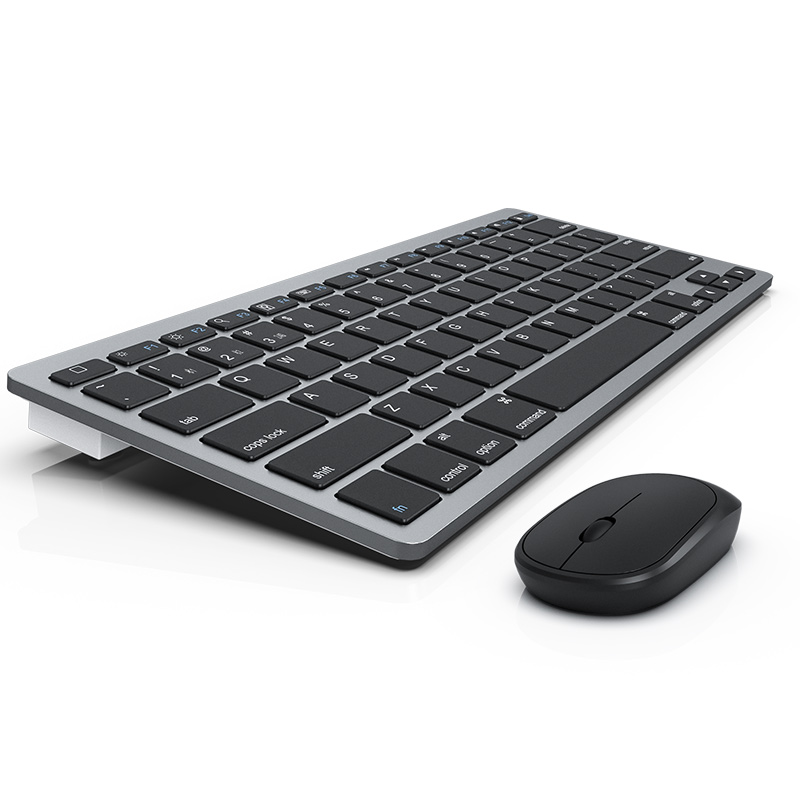 ワイヤレス ABS ミニキーボードとマウスキット オフィス PC ラップトップコンピュータ用 金属感タイピング ビジネスキーボードとマウスコンボ