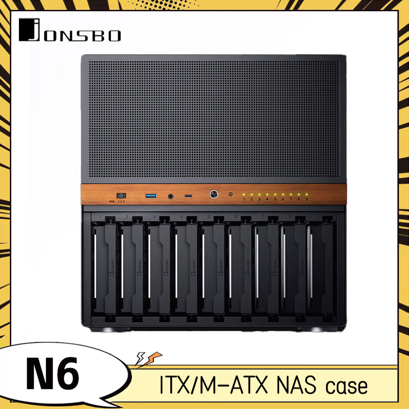 JONSBO N6 シャーシ NAS メインシャーシ MATX コンピュータデスクトップ 9 ハードドライブホームネットワークストレージ 240 水冷 DIY コンピュータシャーシ