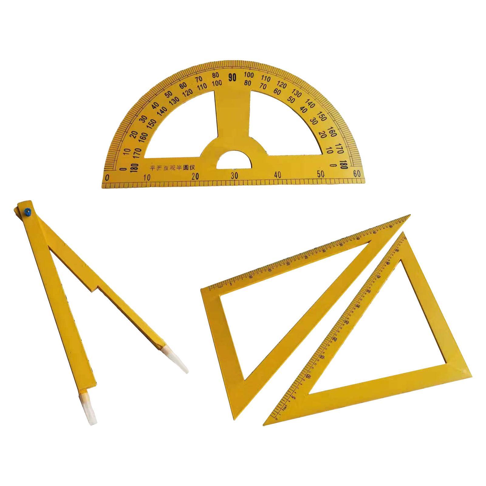 Whiteboard Geometry Ruler Classroom Learning Multifunction Teaching Ruler for Drafting Engineering Drawings Classroom Teachers