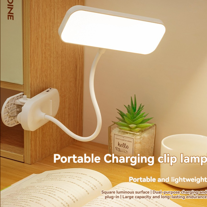 クリップオン USB 充電 LED デスクランプポータブル読書灯学生寮寝室オフィス書斎自宅作業照明