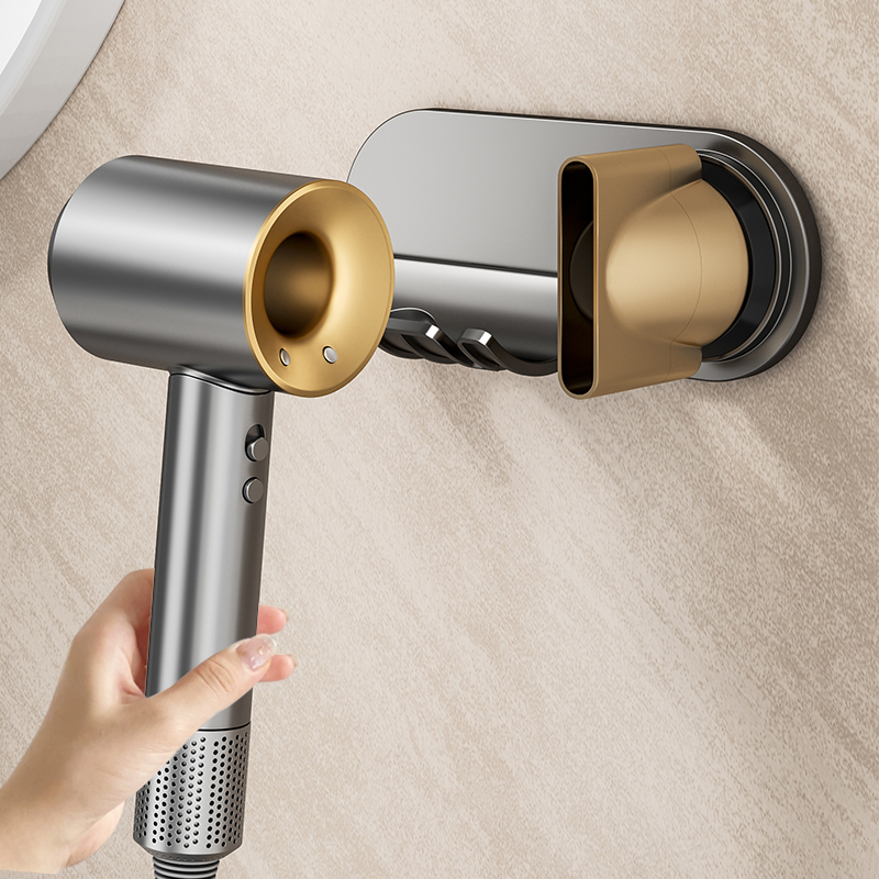ヘアドライヤーノズル用磁気ホルダー - ドリル不要のプラスチックマウント、Dyson/Leihenにユニバーサルフィット、グレー/ホワイト
