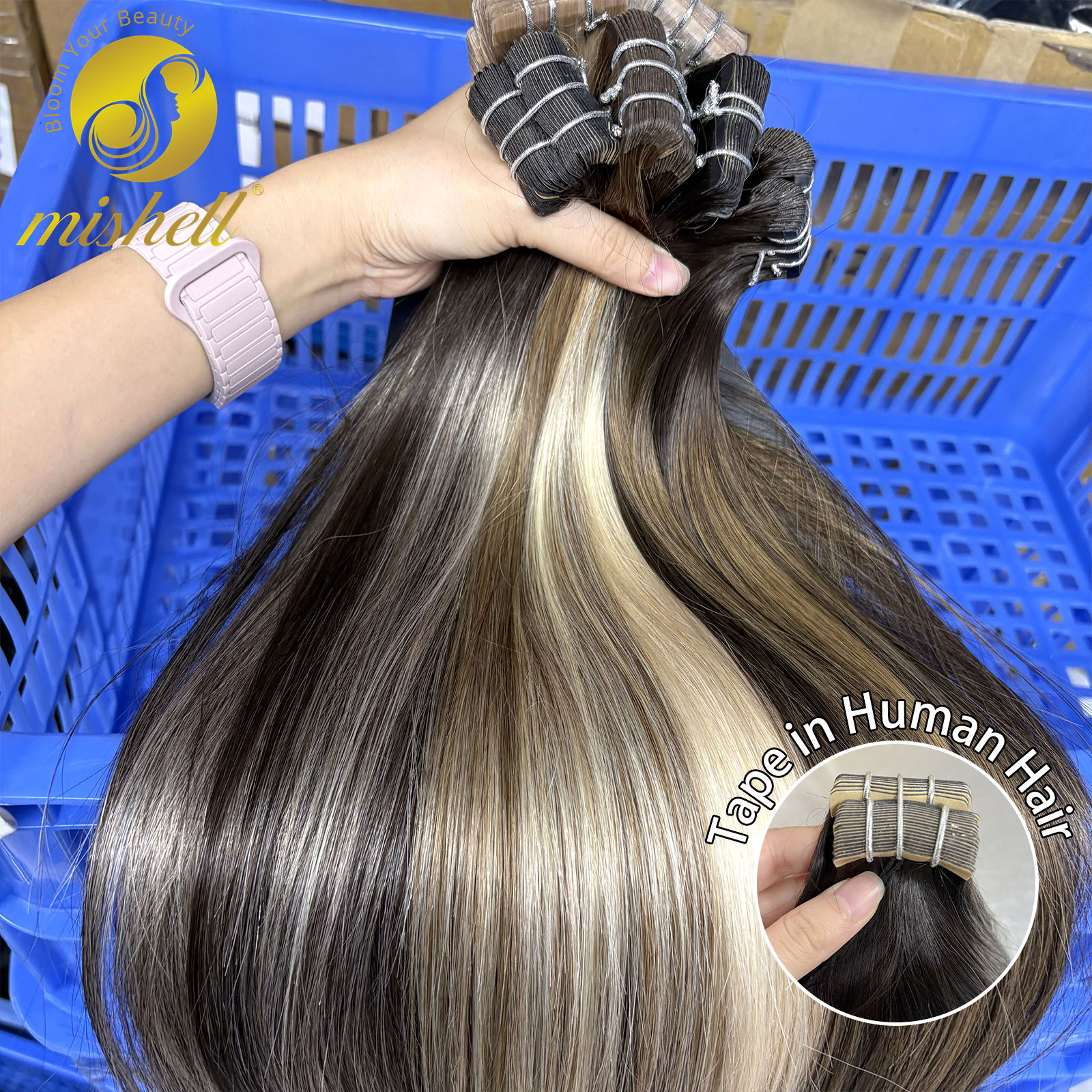 50g-20PCS テープヘアエクステンション人毛ストレート 100% バージン人毛テープヘアカラーヘアエクステンション女性用