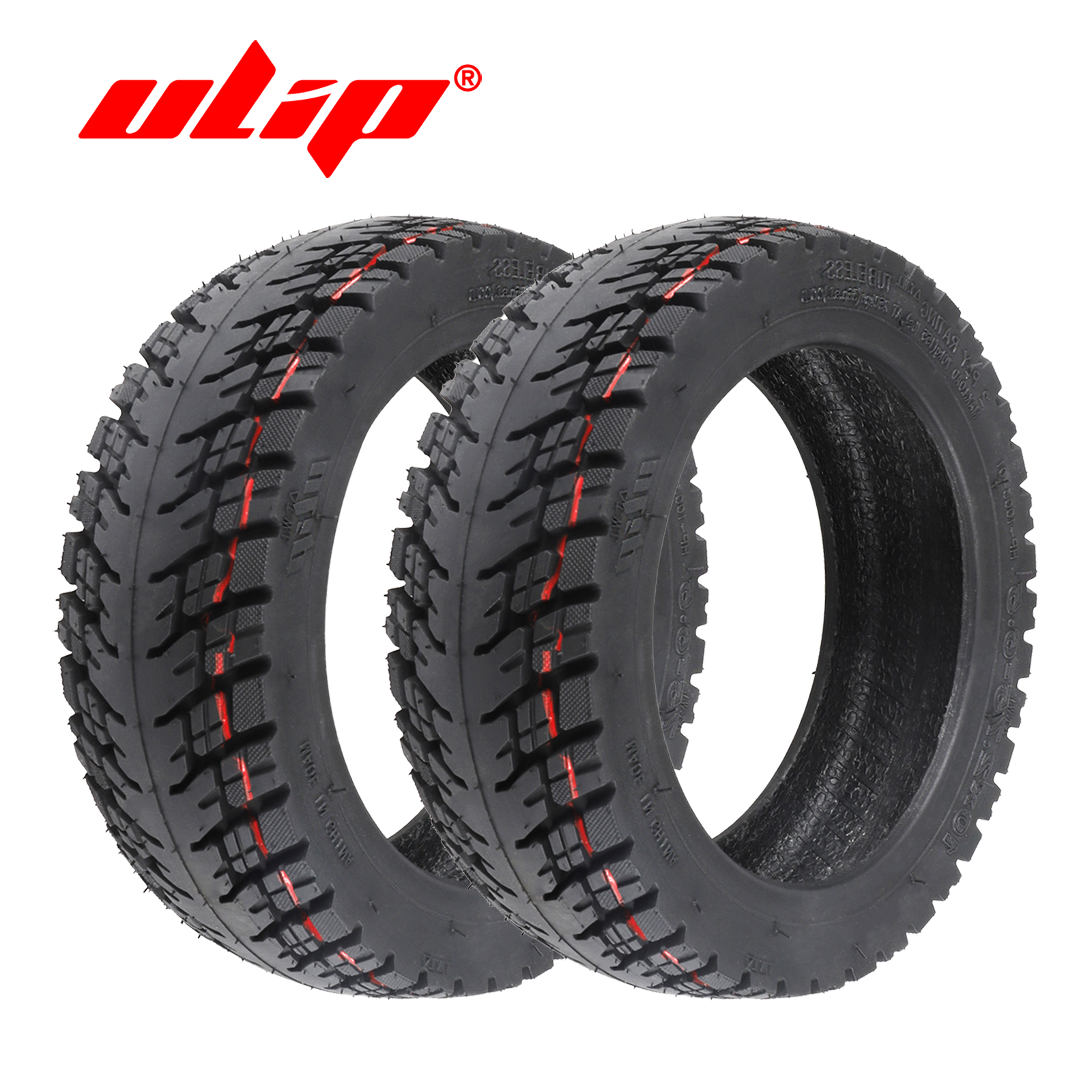 Ulip 10x2.75-6.5 チューブレスタイヤスピードウェイ 5 デュアルトロン 3 ホバー 1 アルファ Gotrax 電動スクーター 10 インチ 10*2.75-6.5 オフロードタイヤ