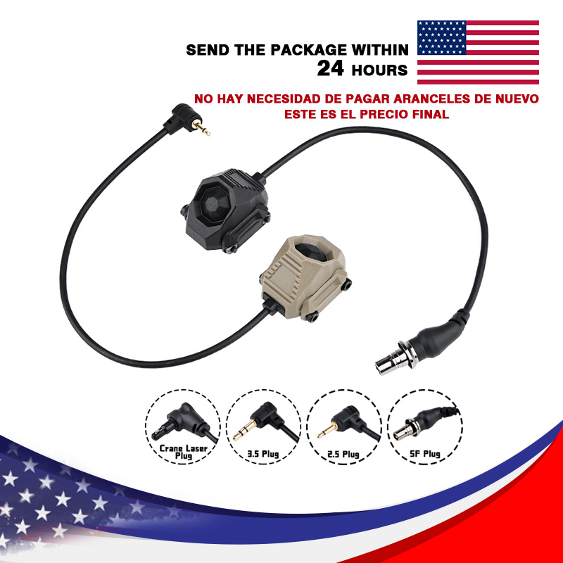 WADSN Tactical AXON SL SYNC 7 Mini Picatinny Remote Switch For Surefire M300 M600 2.5 3.5 SF Crane Plug NGAL PEQ-15 Laser