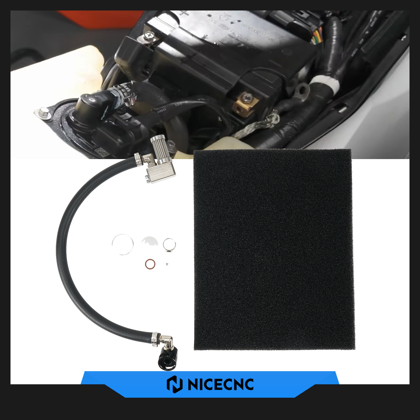ハスクバーナ 2026 2025 2024 TE 300 FE 501 FE 450 350 300 250 150 125 TC FC TX FX TE 燃料タンク延長チューブ燃料転送キット