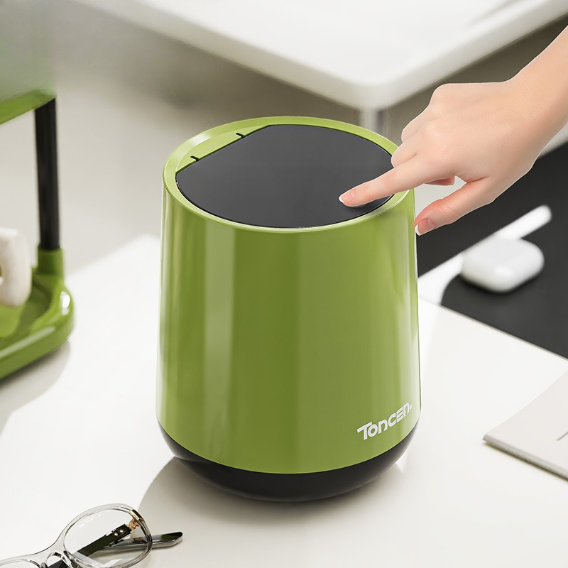 デスクトップゴミ箱、家庭用高級感、リビングルームカバーゴミ箱、オフィス大容量の厚みのある収納バケツ