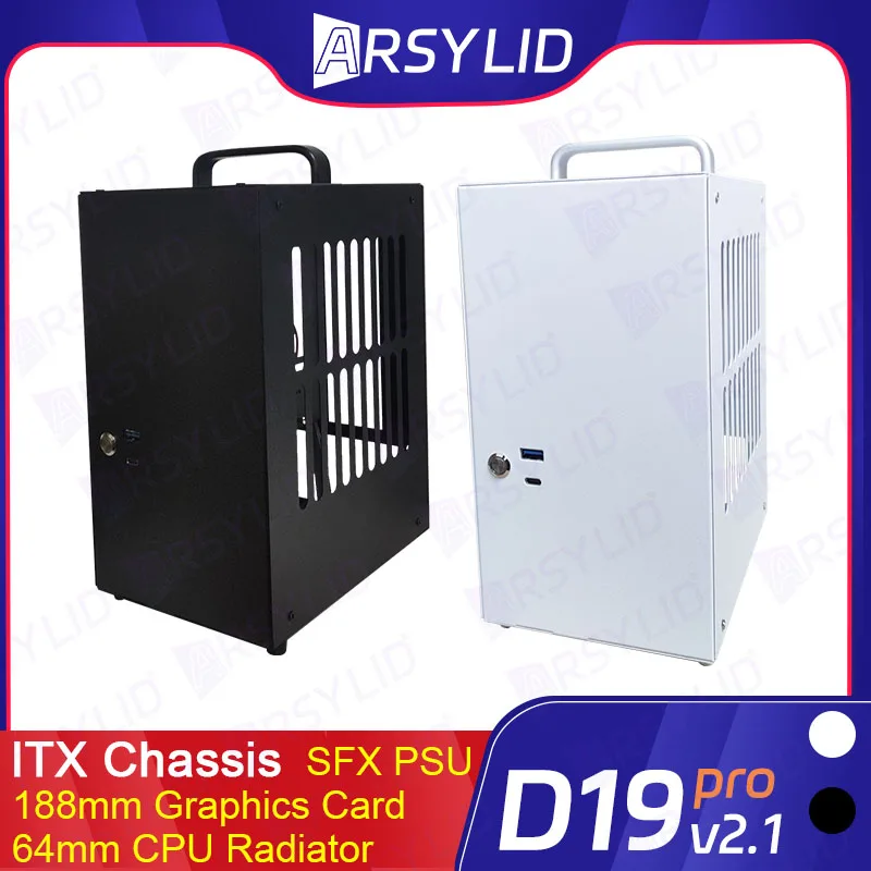 D19 プロ 6.1L A4 シャーシ SFX HTPC ミニ ITX ゲームコンピュータグラフィックスカード RTX2070 I7 最小の独立したディスプレイケース夢 D19pro