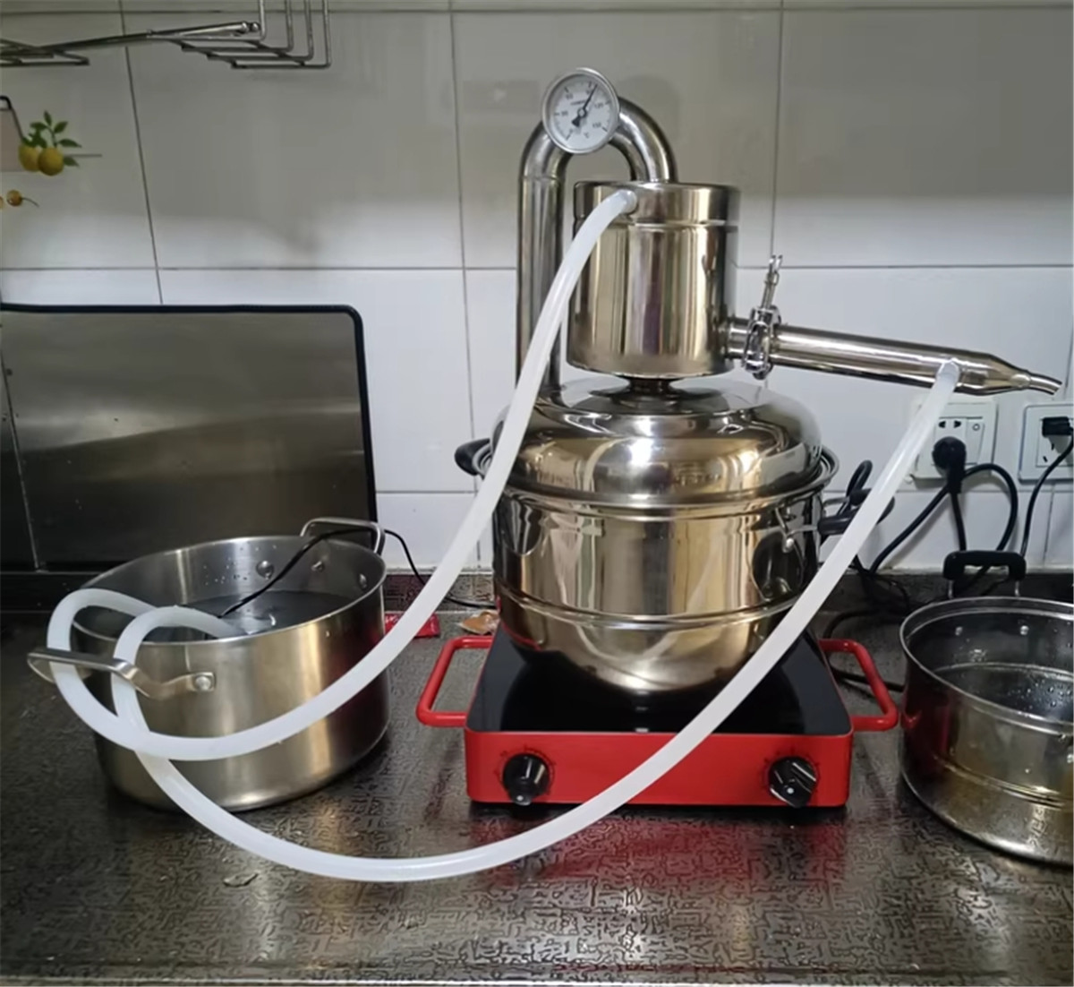 10L DIY ワインメーカーハウス水蒸留器アルコールワイン蒸留器小型醸造醸造キットスティルワイン製造醸造機