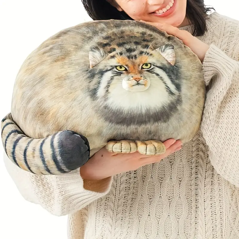 愛らしいパラスキャットのぬいぐるみ抱き枕 - ペット愛好家のためのかわいいクッションに最適です。