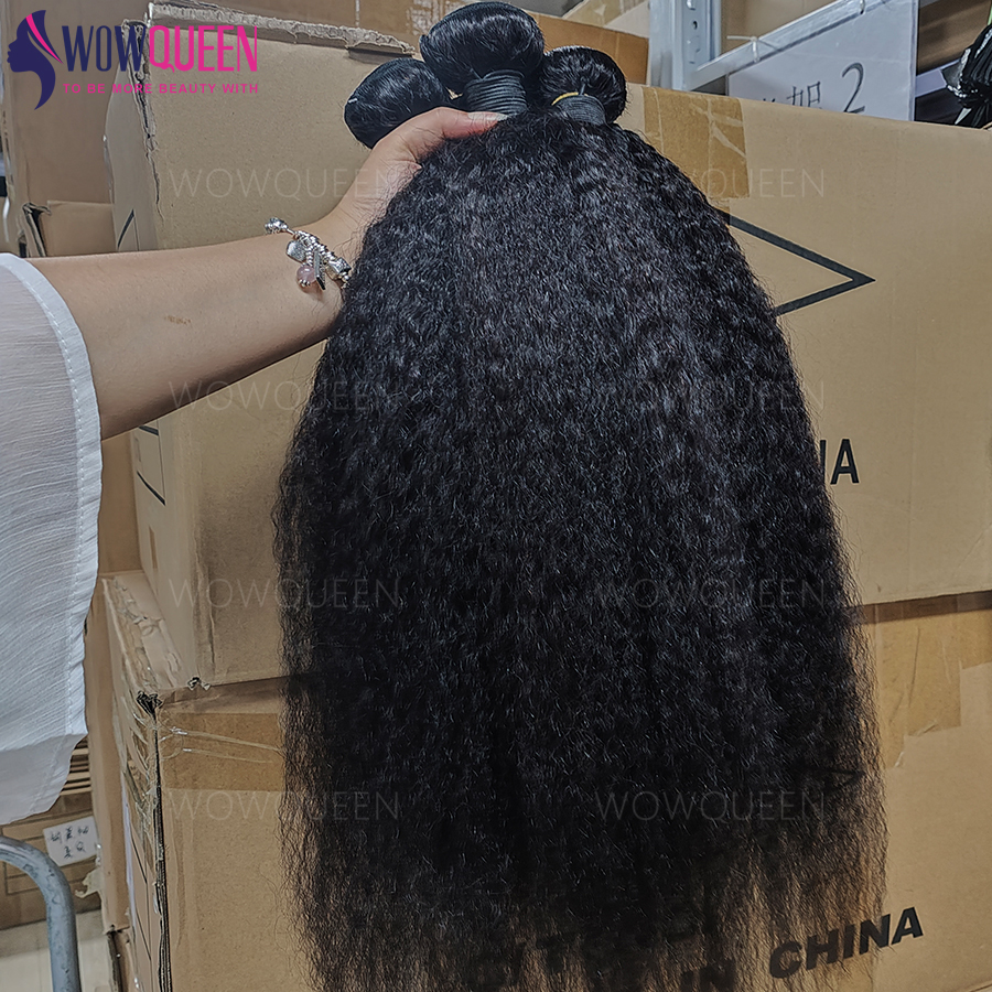 変態ストレート人毛バンドル 30 32 インチレミーヘアエクステンション女性のための厚い焼きストレート人毛織りバンドル