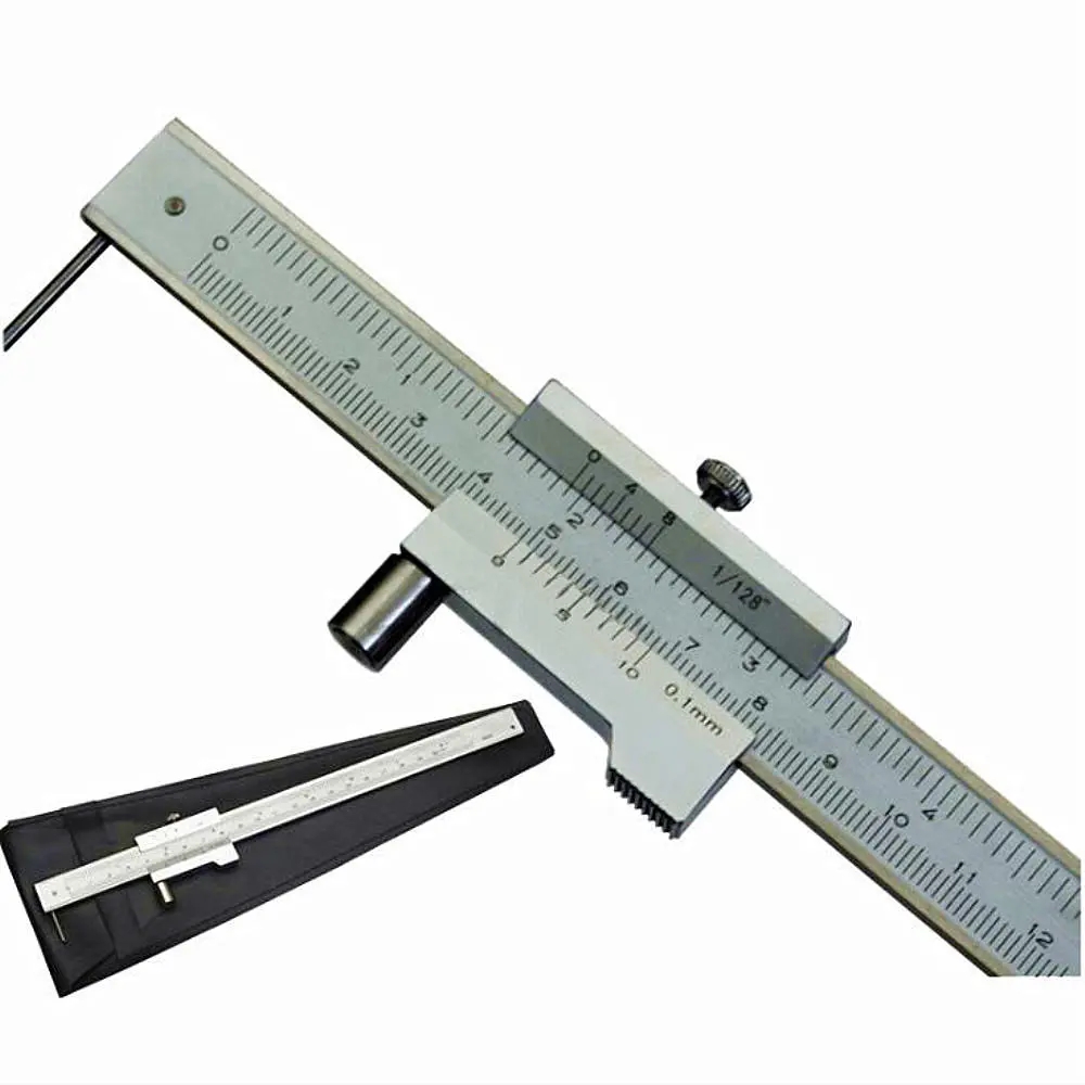 0-200 ミリメートルマーキングノギス超硬スクライバー平行マーキングゲージ定規測定器ツール送信 1ps 針