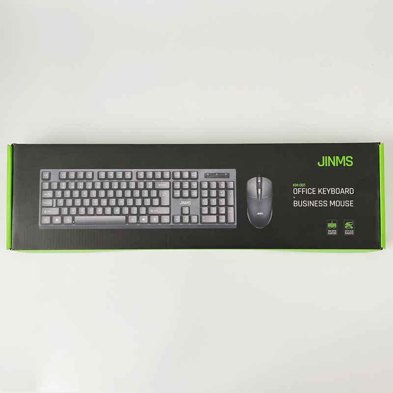 工場卸売公式有線キーボードとマウスのコンボ スーツ USB プラスチック ストック 30 セット/カートン標準カラー ボックス 800 KM001