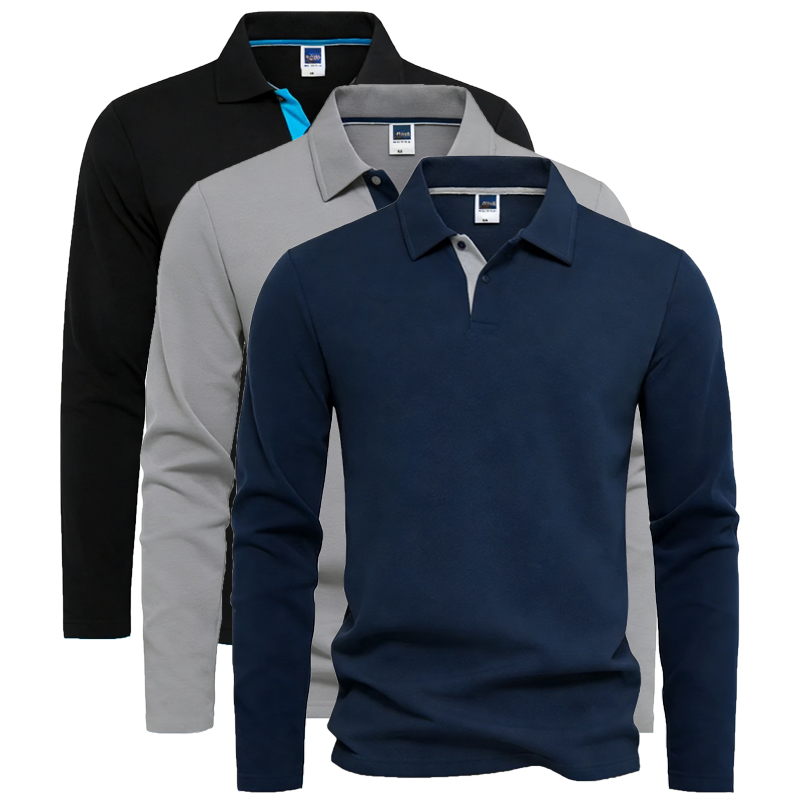 綿 95% 長袖 Tシャツ男性カジュアルブランドオム服 Hombre Tシャツトップスファッション Tシャツ黒、白のポロ Tシャツ男性