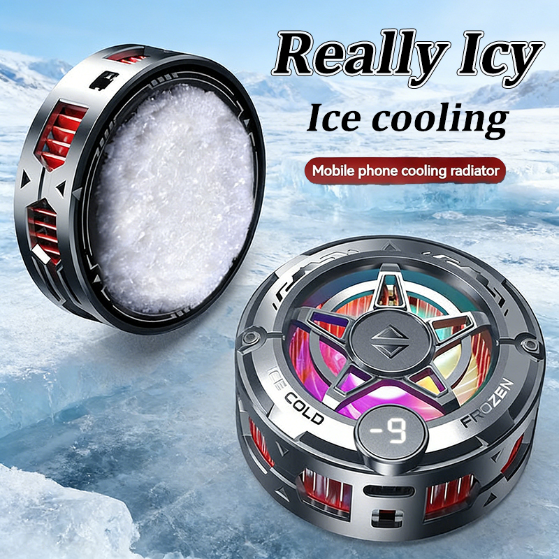 磁気バッククリップデジタルディスプレイ付きユニバーサル電話クーラーサイレント半導体冷却ラジエーターゲーム用冷却ファン