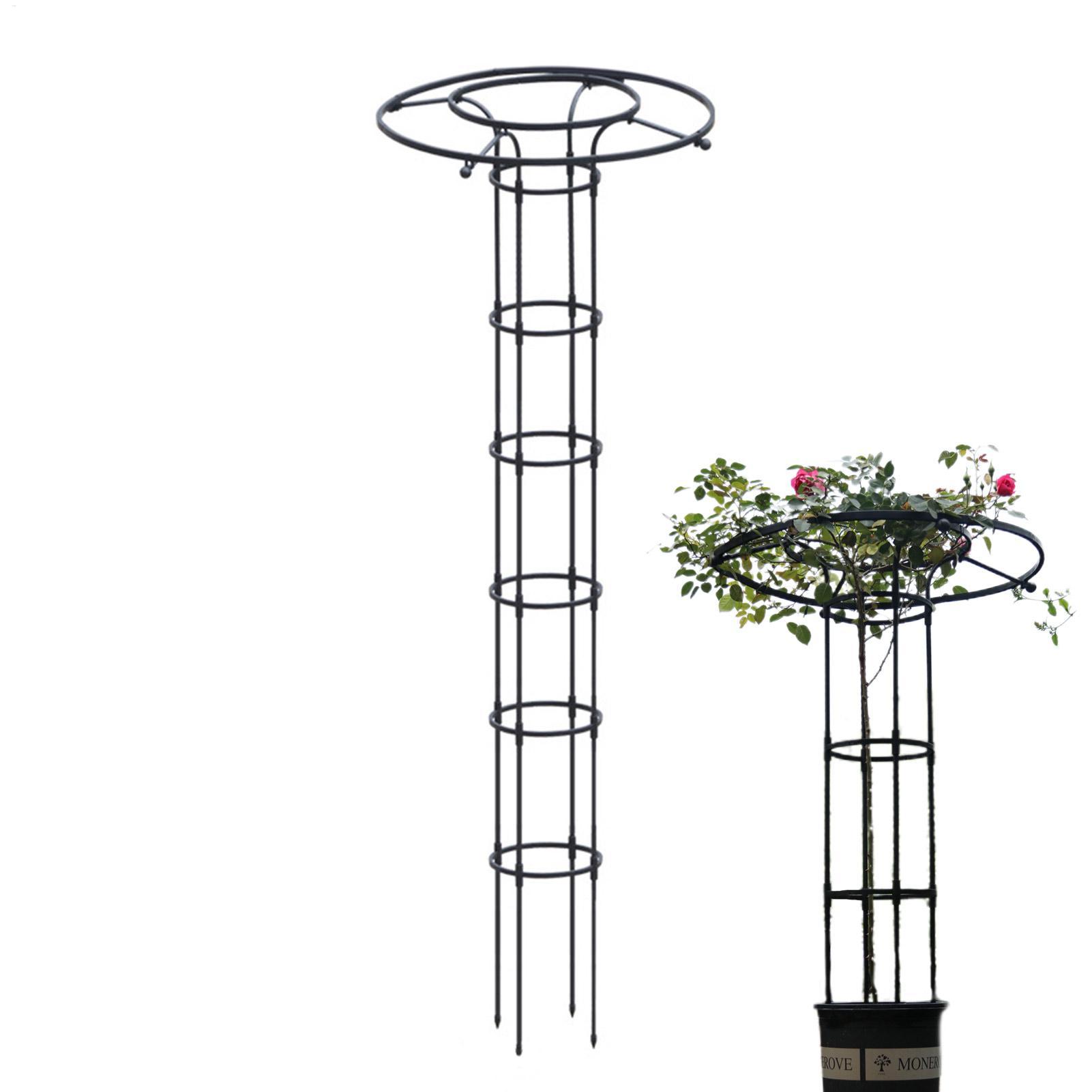 ガーデントレリス傘タワー植物トレリスつる植物用トレリスサポートDIYクライミングトレリスフラワーポットサポートフレーム